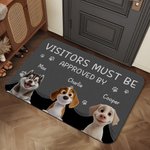 Personalised Non-Slip Doormat 3D Cartoon Dog Design with 1-3 Names Home Decor Gift for Dog Owners Lovers
