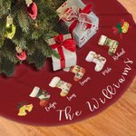 Albero personalizzato Radice di Babbo Natale stile alce Gonna dell'albero di Natale con nomi Festa di Natale Home Decor Natale Inverno Regalo per la famiglia