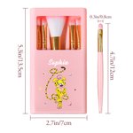 Gepersonaliseerde Schattige Staart-Springende Marsupilami 5 Stuks Make-up Brush Opbergdoos Set met Naam Verjaardag Huwelijkscadeau voor Vrouwen | Callie × Marsupilami®