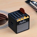 Personalized 3D Printing Retro Guitar Amp Shape Guitar Picks Holder Plectrum Storage Box with Name Birthday Gift for Musician Guitar Player