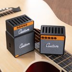 Personalized 3D Printing Retro Guitar Amp Shape Guitar Picks Holder Plectrum Storage Box with Name Birthday Gift for Musician Guitar Player