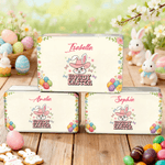 Personalized Howdy Easter Cute Bunny Easter Biscuit Tin Box with Name Easter Party Easter Gift for Children