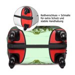 Personalisierte Kofferschutzhülle im Geburtsblumen-Design mit Namen für 18-32 Zoll Koffer Reisezubehör Geburtstag Geschenk für Damen Mädchen