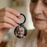 Personalized Angel Wing Love Photo Keychain with Nickname Memorial Sympathy Gift for Loss of Loved One