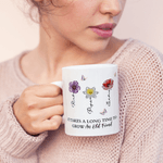 Gepersonaliseerde Crystal Birth Flower 11 oz 15 oz mok met naam Dagelijks gebruik Verjaardagscadeau voor vrienden Beste vrienden