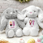 Peluche lapin de Pâques personnalisée avec initiale et nom Cadeau de Pâques pour nouveau-nés enfants