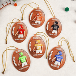 Personalised Football Player Acrylic Keychain with Name and Number Team Club Gift for Football Players