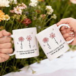 Gepersonaliseerde Crystal Birth Flower 11 oz 15 oz mok met naam Dagelijks gebruik Verjaardagscadeau voor vrienden Beste vrienden