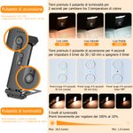 Luce da lettura a LED con clip personalizzata con nome e personaggio animato, ricaricabile ed a lunga durata - Regalo per donne, uomini e ragazzi