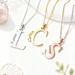 Tu inicial, tu historia - Collar personalizado con inicial y nombre - Regalo de cumpleaños, graduación o aniversario