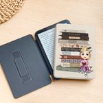 Funda para Kindle personalizada con personaje de dibujos animados y nombre uso diario regalo de cumpleaños para amantes de los libros