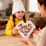 Gepersonaliseerde foto's Collage Hartvormige Bouwsteen Puzzels met Naam Home Decor Verjaardag Verjaardagscadeau voor familie vrienden