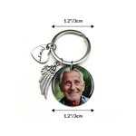 Personalized Angel Wing Love Photo Keychain with Nickname Memorial Sympathy Gift for Loss of Loved One