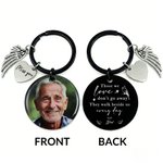 Personalized Angel Wing Love Photo Keychain with Nickname Memorial Sympathy Gift for Loss of Loved One