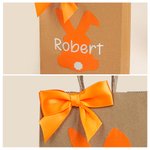 Personalisierte niedlichen Bogen Hase Kinder Ostern Geschenk Taschen mit Namen Ostern Party Geschenk für Jungen Mädchen