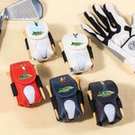 Funda de golf personalizada en cuero PU con personaje de dibujos animados y clip para cinturón regalo de cumpleaños para golfistas