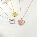Gepersonaliseerde geboortestenen familie hart hanger sterling zilveren ketting met 1-6 gegraveerde namen Moederdag verjaardagscadeau voor mama oma