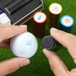 Personalized Golf Elements Monogram Self-Inking Golf Ball Stamp with Metal Storage Box Birthday Sports Gift for Golf Players Lovers