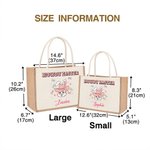 Personalized HOWDY EASTER Bunny Bow Large Capacity Jute Tote Bag with Name Egg Hunting Accessories Easter Gift for Kids