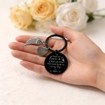 Personalized Angel Wing Love Photo Keychain with Nickname Memorial Sympathy Gift for Loss of Loved One