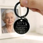 Personalized Angel Wing Love Photo Keychain with Nickname Memorial Sympathy Gift for Loss of Loved One