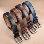 Personalised Monogram Funny Men's Casual Buckle Leather Belt with Engraved Text and Initial Name Birthday Valentine's Day Gift for Husband Boyfriend