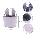 Gepersonaliseerde Multi-Color Leuke Dieren Konijn Oren Paasmand met Naam en Voorletter Dagelijks Gebruik Vakantiefeest Paasgeschenk voor Kinderen