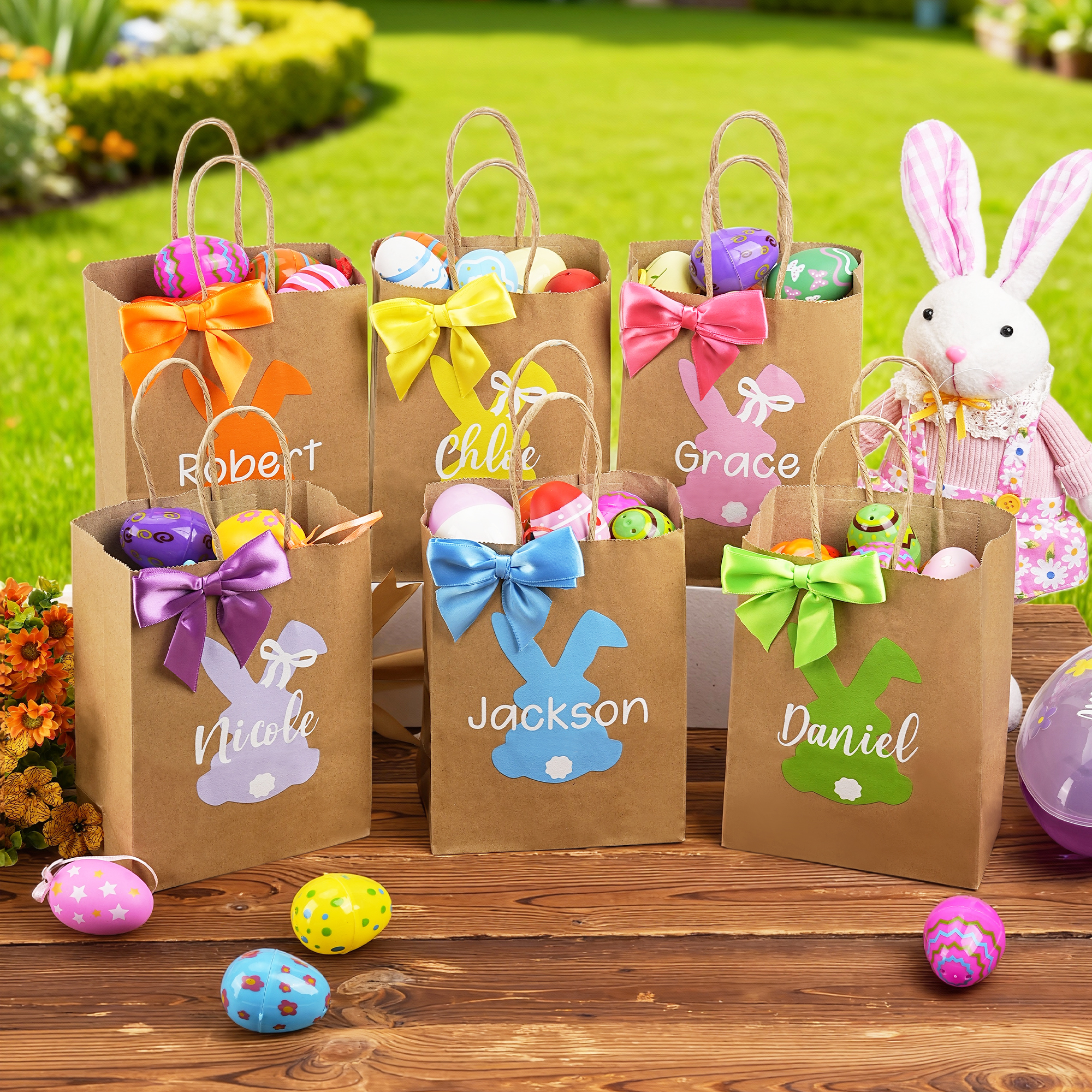 Sac de Pâques personnalisé avec nom et prénom Cadeau de Pâques pour garçons et filles