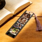 Personalized 4 Film Photos Acrylic Bookmark with Text and Tassel Reading Supplies Birthday Gift for Family Friends Bookworms