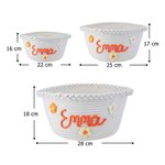 Panier de rangement tissé en coton personnalisé avec motif fleurs ou arc-en-ciel et nom - Cadeau anniversaire baby shower pour bébé et enfant