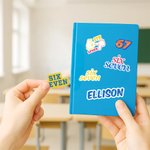 Etiquetas adhesivas impermeables con nombre personalizadas con diseño Six Seven Decoración de material escolar Cumpleaños Regalo de vuelta al cole para adolescentes de la Generación Z