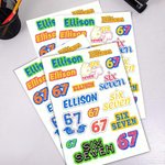 Etiquetas adhesivas impermeables con nombre personalizadas con diseño Six Seven Decoración de material escolar Cumpleaños Regalo de vuelta al cole para adolescentes de la Generación Z