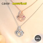 Personalized Birthstone Marsupilami Heart Lock Core Leopard Print Necklace with Name Birthday Gift for Friends Family | Callie × Marsupilami®