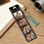 Personalized 4 Film Photos Acrylic Bookmark with Text and Tassel Reading Supplies Birthday Gift for Family Friends Bookworms