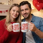 Tasse à café en céramique personnalisée F*ck I Love You Every Day 11 oz 15 oz avec nom Cadeau de Saint-Valentin pour elle et lui