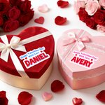 Personalized Happy Valentines Day Waterproof Stickers with Name Class Exchange Party Favors Valentine's Day Gift Deocr for Couple Kids