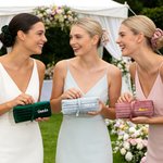 Personlig flerfarget sammenleggbar fløyelssmykkerullearrangør med navn Reisetilbehør Bryllup Bursdagsgave til kvinner