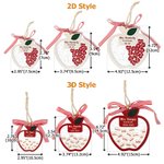 Personalized Apple Flat Shaker Heart Names Acrylic Ornament with Year and Title Appreciation Birthday Christmas Gift for Teachers