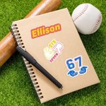 Etiquetas adhesivas impermeables con nombre personalizadas con diseño Six Seven Decoración de material escolar Cumpleaños Regalo de vuelta al cole para adolescentes de la Generación Z