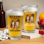 Personalized Friends Cartoon Character Beer Glass with Name Daily Use Birthday Gift for Friends Bestie