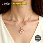 Personalized Birthstone Marsupilami Heart Lock Core Leopard Print Necklace with Name Birthday Gift for Friends Family | Callie × Marsupilami®