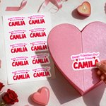 Personalized Happy Valentines Day Waterproof Stickers with Name Class Exchange Party Favors Valentine's Day Gift Deocr for Couple Kids