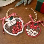 Personalized Apple Flat Shaker Heart Names Acrylic Ornament with Year and Title Appreciation Birthday Christmas Gift for Teachers