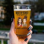 Personalized Friends Cartoon Character Beer Glass with Name Daily Use Birthday Gift for Friends Bestie