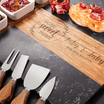 Gepersonaliseerde Gegraveerde Naam Tekst Marmer 11 Pcs Snijplank Onderleggers Set met Keramische Kom Geboorte Huwelijk Moederdag Cadeau voor Familie Vriend