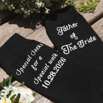Gepersonaliseerde speciale sokken voor een speciale wandeling met trouwdatum Cadeau voor schoonvader van de bruid