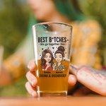 Personalized Friends Cartoon Character Beer Glass with Name Daily Use Birthday Gift for Friends Bestie