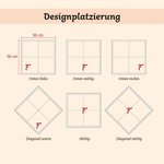 Personalisierte Serviette aus Leinen mit Peter Hase Blumenbogen Namen Initiale Tischdeko Ostern Geschenk für Familie Freunde