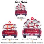 Personalized Cute Snowman in Red Truck Family Christmas Ornament with 3-6 Names and Year Christmas Tree Decor Party Gift for Family Friends