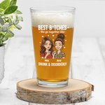 Personalized Friends Cartoon Character Beer Glass with Name Daily Use Birthday Gift for Friends Bestie